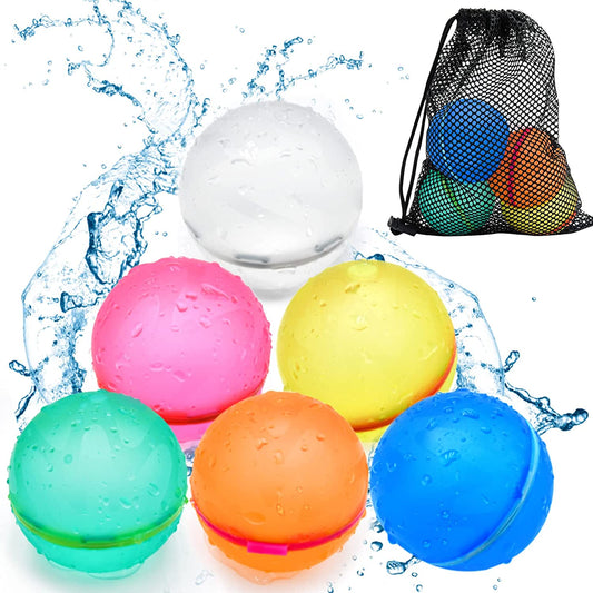Reusable Magnetic Water Bombs (Pack of 12) | Self-Sealing Water Balloons for Summer Fun