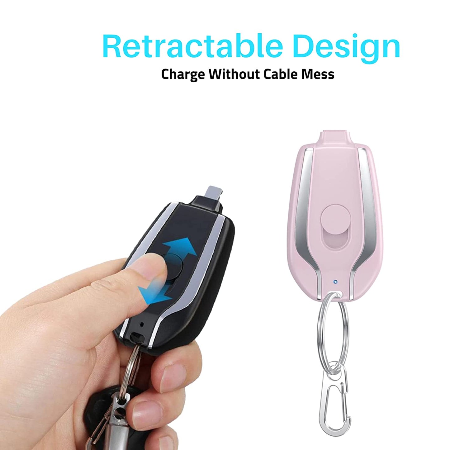 Mini Keychain Portable Charger | Compact Emergency Power Bank for iPhone & Android