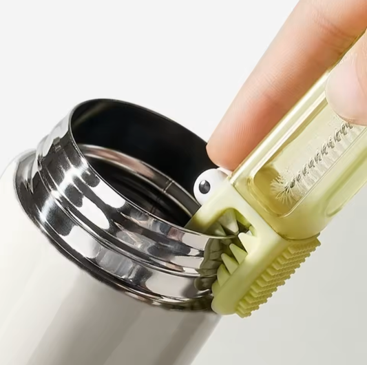 3-in-1 Crocodile Bottle Cleaning Brush | Crevice, Lid & Straw Cleaning Tool