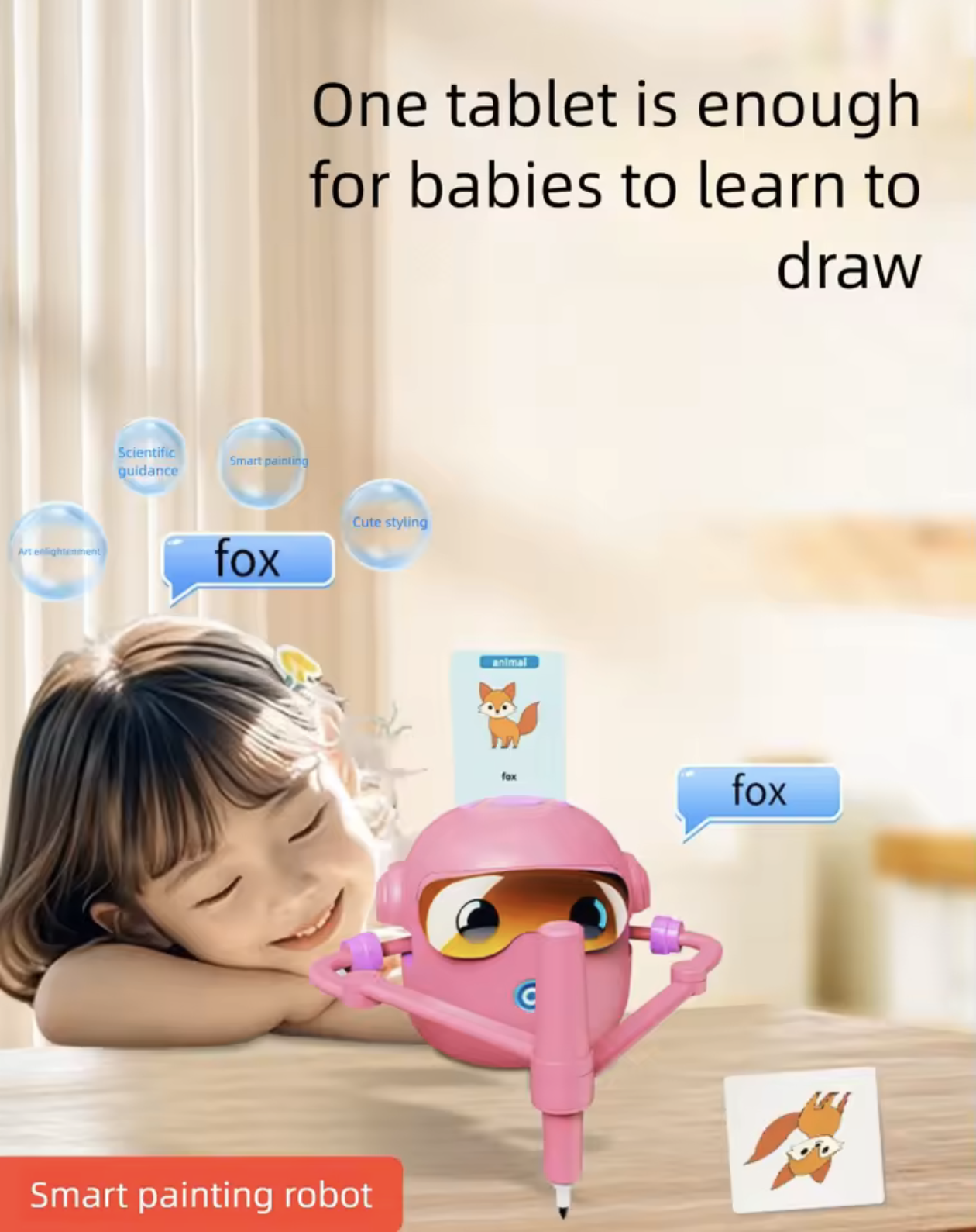Kids Drawing Robot | Interactive Step-by-Step Drawing Robot with 100 Cards & Voice Guidance