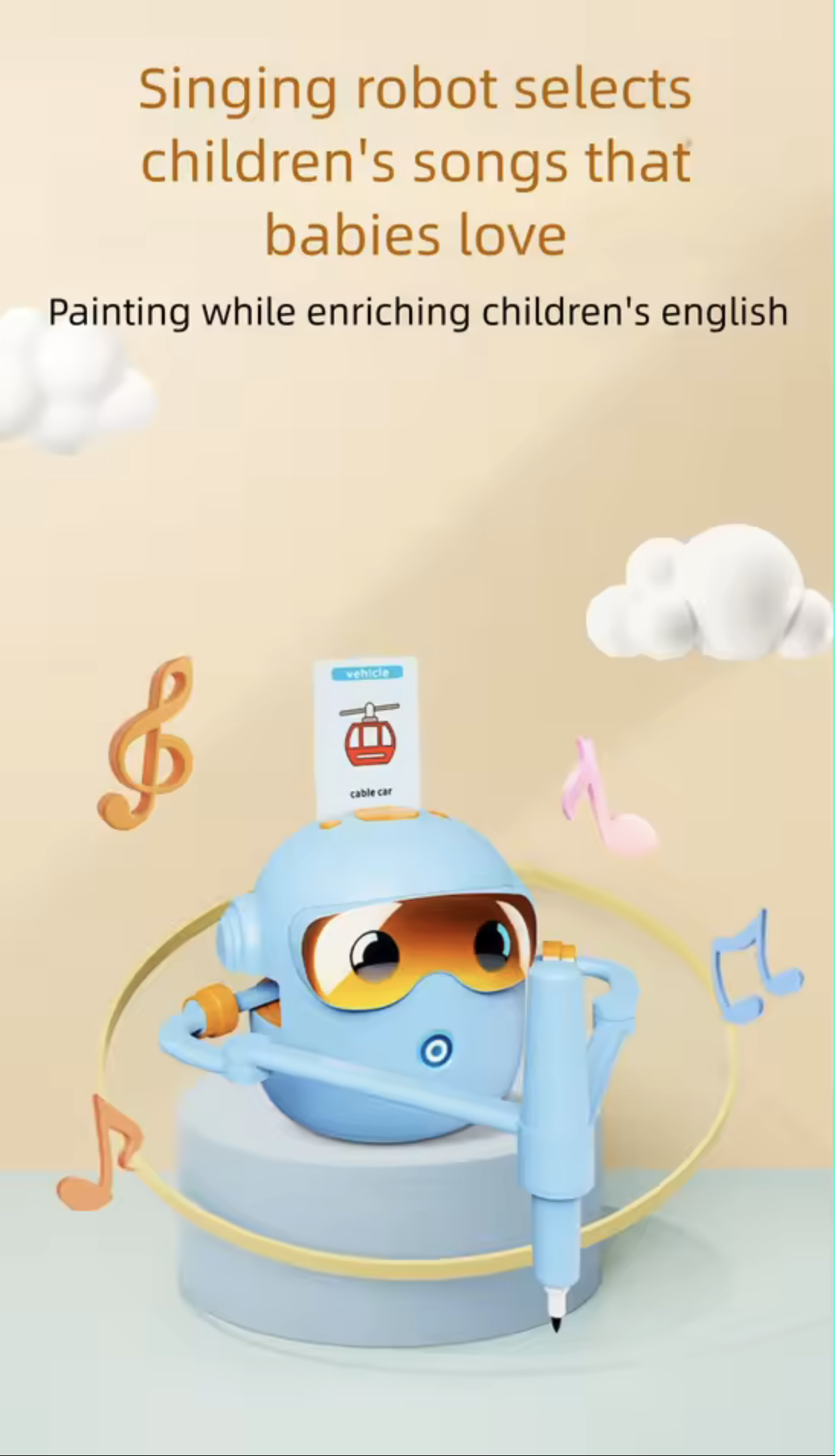Kids Drawing Robot | Interactive Step-by-Step Drawing Robot with 100 Cards & Voice Guidance
