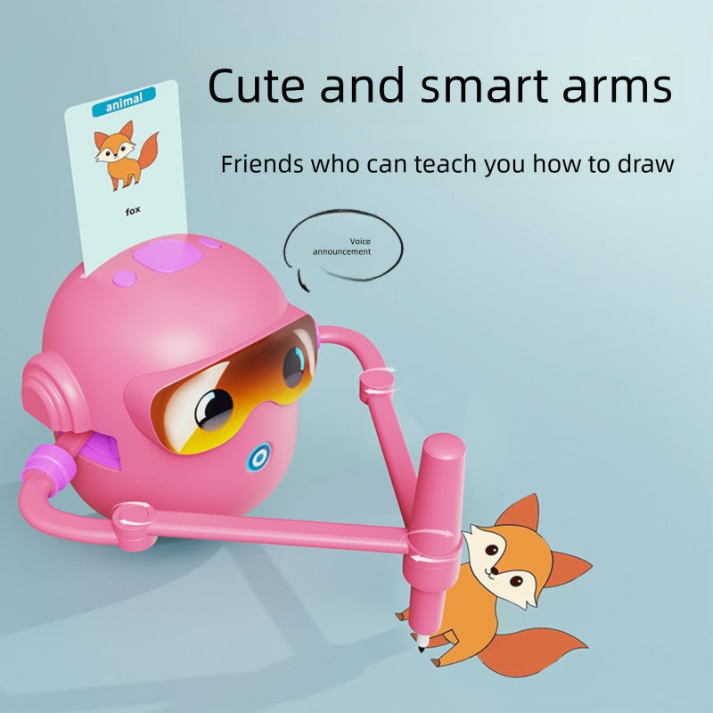 Kids Drawing Robot | Interactive Step-by-Step Drawing Robot with 100 Cards & Voice Guidance